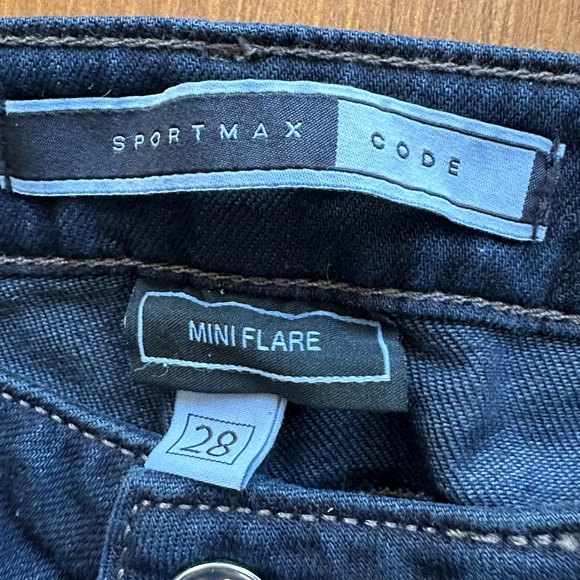 Sportmax Code Mini Flare Denim Pants Size 28 - Picture 5 of 8